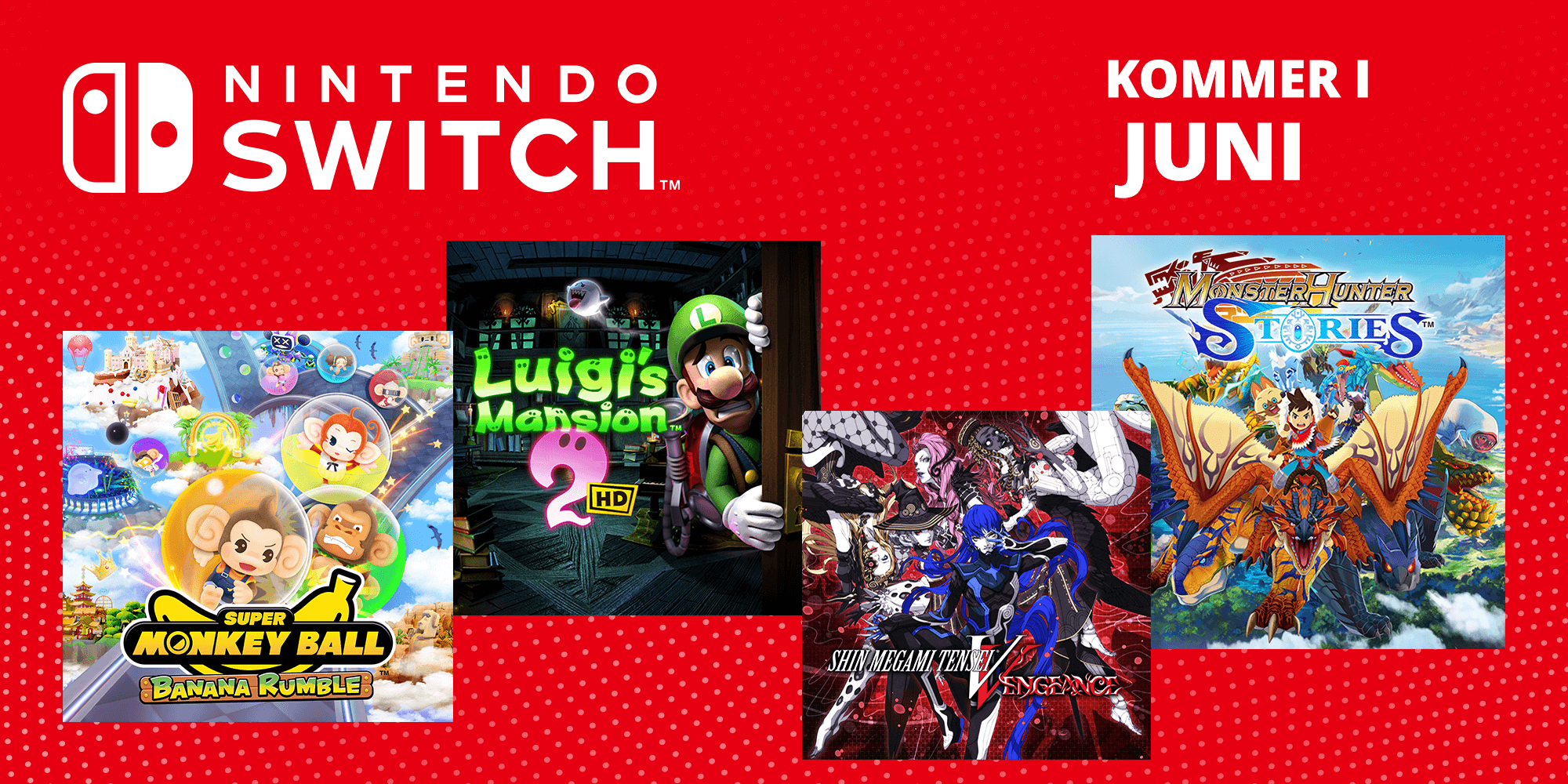 Kommande spel till Nintendo Switch i juni 2024