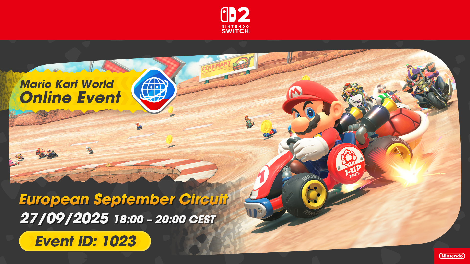 Delta i det första europeiska online-evenemanget någonsin i Mario Kart World!