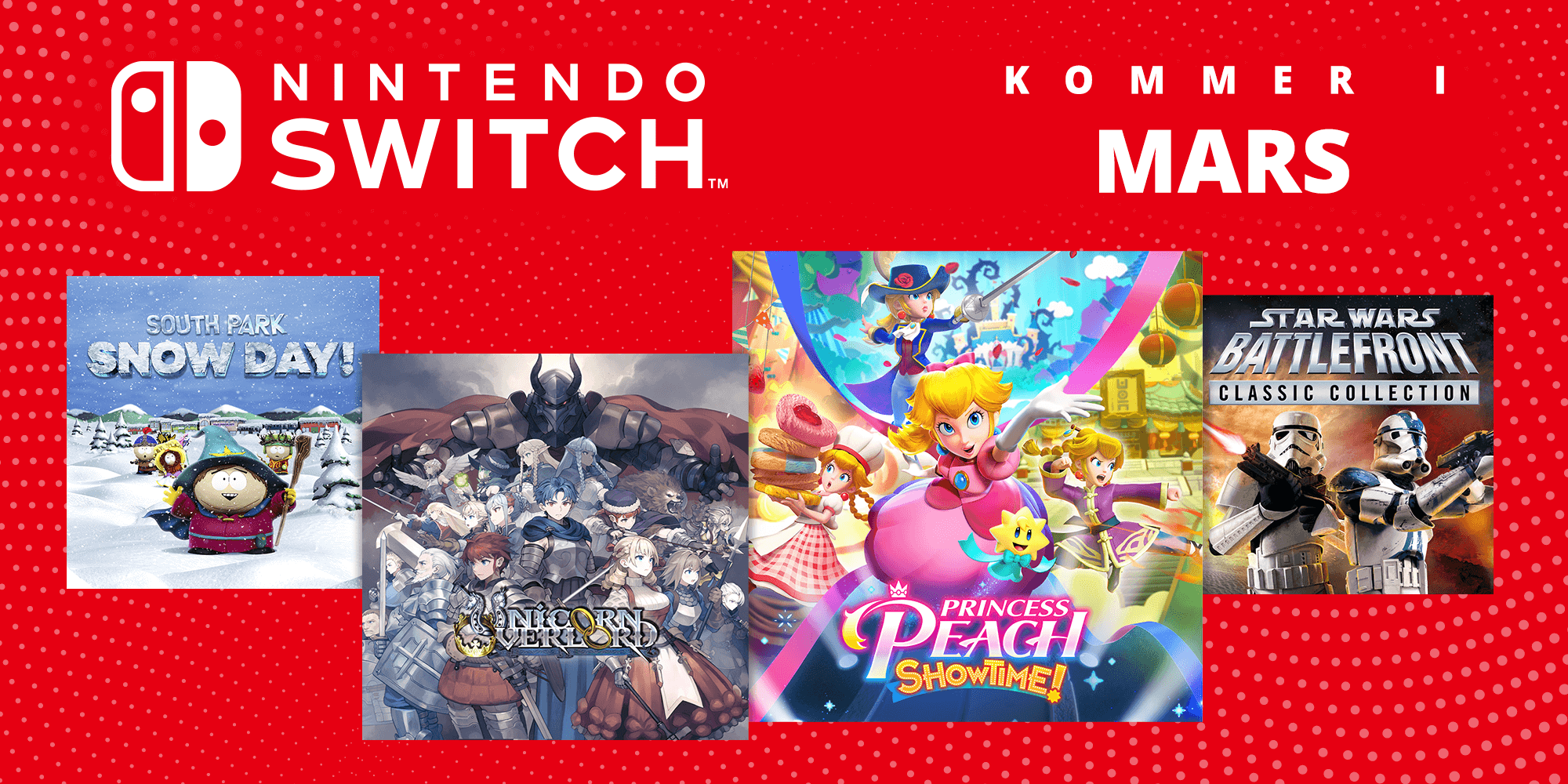 Kommande spel till Nintendo Switch i mars!