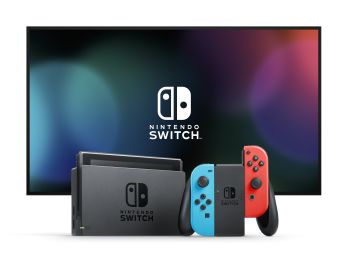 Nintendo Switch gaming konsol 2019 + Joy-Con (neonblå/röd)